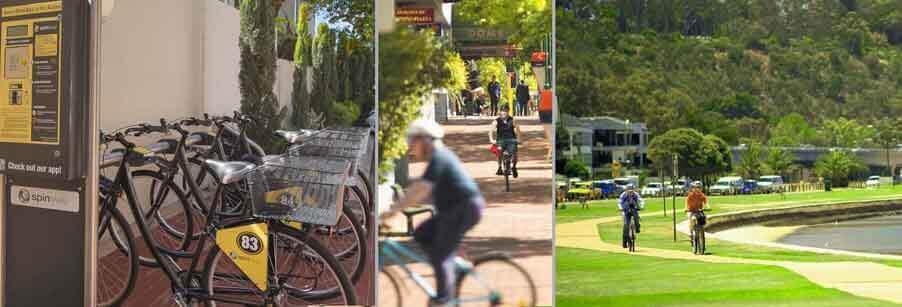 Perth hotels, bike rental